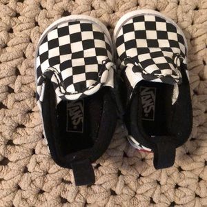 Vans checkered soft baby shoes